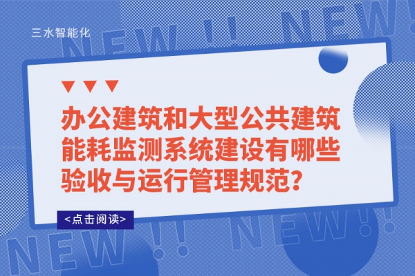 办公建筑和大型公共建筑能耗监测系统建设有哪些验收与运行管理规范？