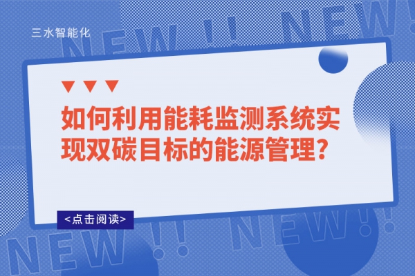 如何利用能耗监测系统实现双碳目标的能源管理?